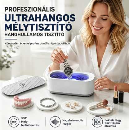 🧼 Ultrahangos tisztító – Szemüvegekhez, ékszerekhez és órákhoz