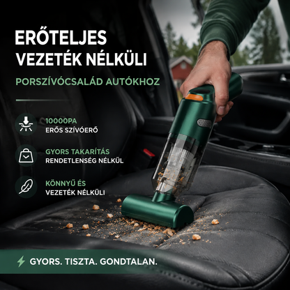 🔋 Nagy teljesítményű vezeték nélküli autóporszívó 💪