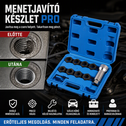 🛠️ 10db menetes javítókészlet autókhoz