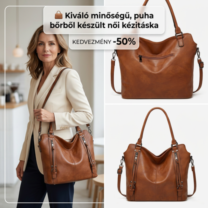 👜 Kiváló minőségű, puha bőrből készült női kézitáska