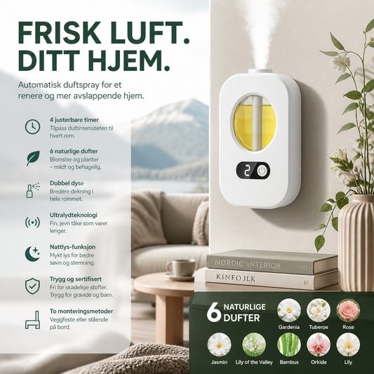 🌿 Időzítővel ellátott USB-s illatdiffúzor