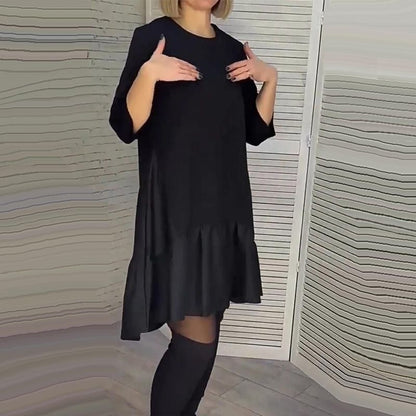 💞Őszi és téli elegáns fekete ruha