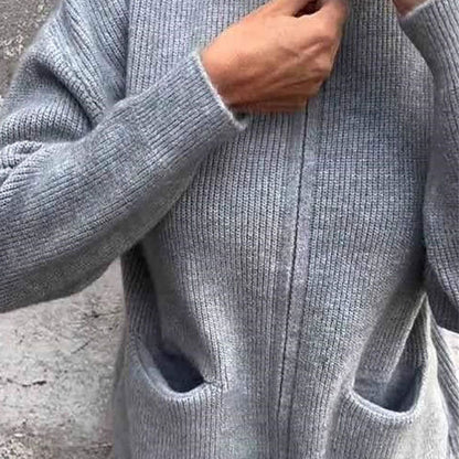 【S-4XL】🎀 NŐI KÉNYELMES KÖTÖTT KABÁT CIPZÁRRAL