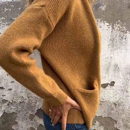 【S-4XL】🎀 NŐI KÉNYELMES KÖTÖTT KABÁT CIPZÁRRAL