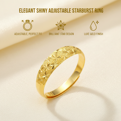 Elegáns, arany színű, állítható csillag alakú gyűrű