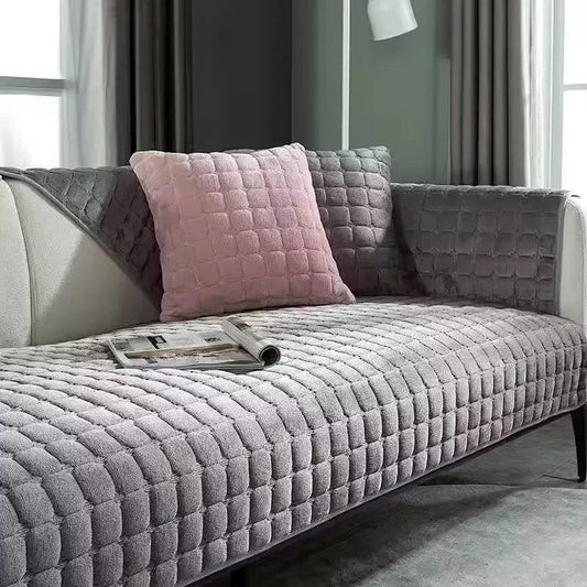 🛋️Téli csúszásgátló vastag plüss kanapéhuzat