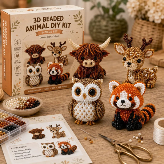🧵✨Kis állatok 3D gyöngyös kézműves készlet