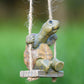 🐢 Teknős figura, függő dekoráció kertbe és teraszra