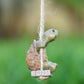 🐢 Teknős figura, függő dekoráció kertbe és teraszra