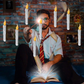 Levitující LED svíčka s kouzelnou hůlkou – Halloween