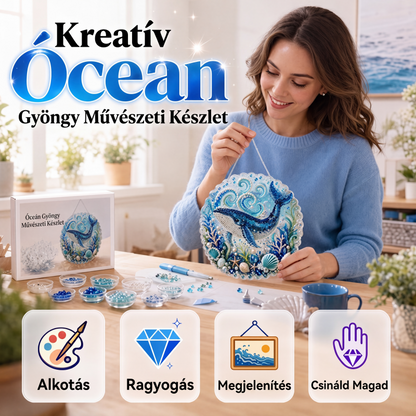 🌊 DIY tengeri gyöngyös falidísz