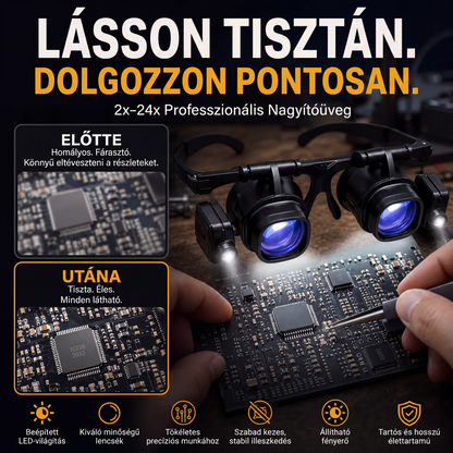 🔧💡 Precíziós LED-es nagyító elektronikai javításhoz