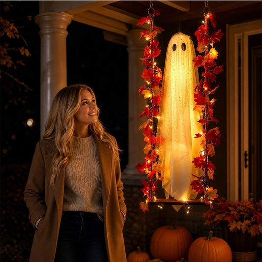 🎃👻 LED-es halloweeni szellemdísz 🍁