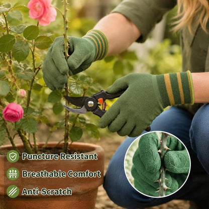 🌱 Csúszásgátló, kopásálló gumikertészeti kesztyű