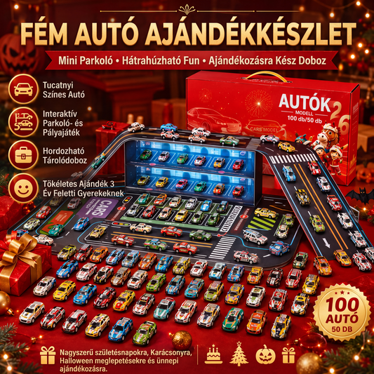 🎁 Húzható kisautós ajándékdoboz