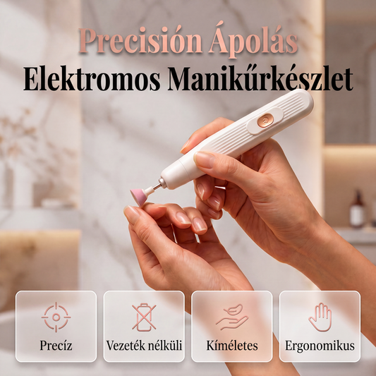 💅✨ Hordozható elektromos manikűr- és pedikűrkészlet