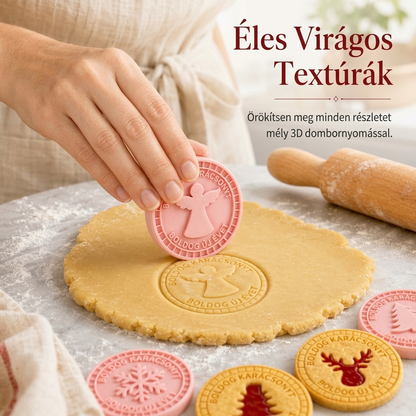 🍪9 darabos karácsonyi töltött süti forma szett