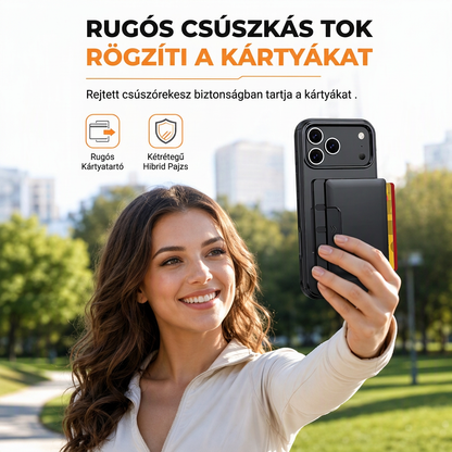 📱 iPhone-tok kártyatartóval és ütésvédővel